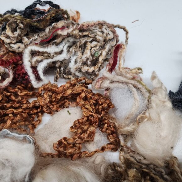 Throwsters Waste Hand Dyed Silk Wool Cotton Scrap Fibers For Crafting & Felting - Picture 5 of 12